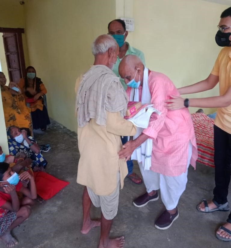 grandfather giving out items