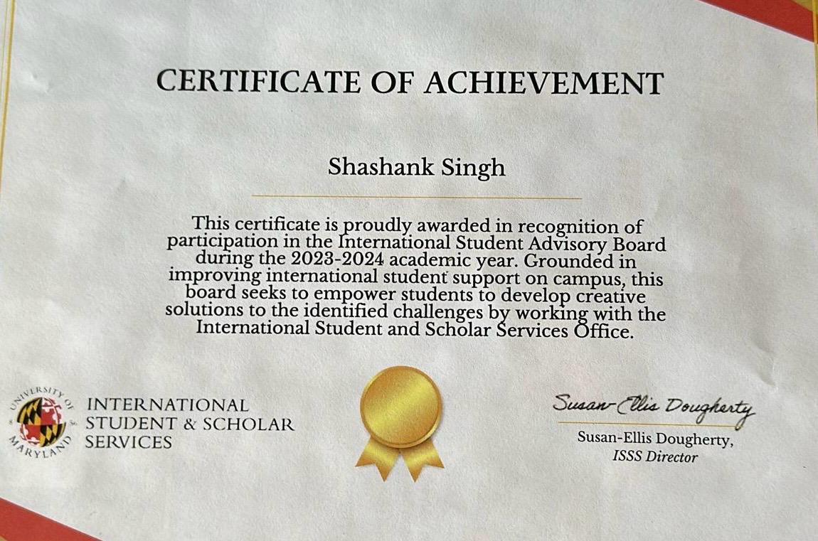 Certificate of Achievement