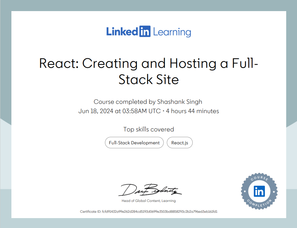 certificate